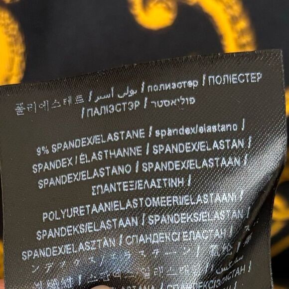 Guess Jenny Mini Black Gold Dress Gilded Printed Bodycon  Size XS - Picture 7 of 10